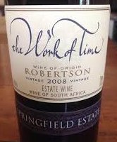 10. Springfield Estate Work of Time, Cabernet Sauvignon 2008, Robertson 