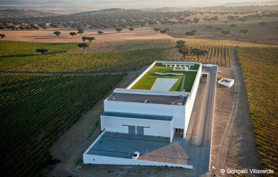 Simple construction contrasts with the complexity housed within the winery